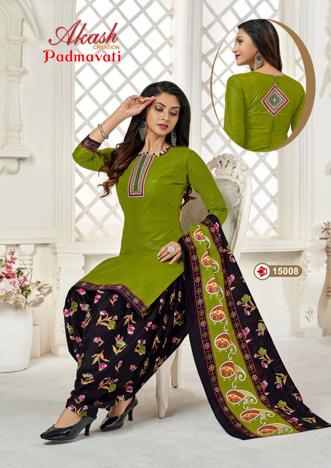 AKASH PADMAVATI 15 Regular Wear Cotton Printed Designer Dress Material Collection